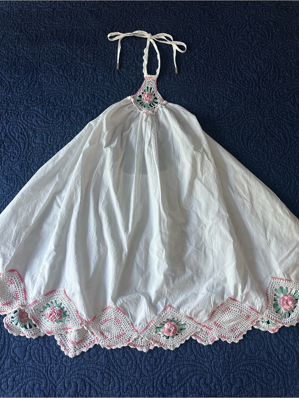 NWOT! Free People Crochet Gardens Mini Dress - Retail $198.00 - Picture 8 of 9